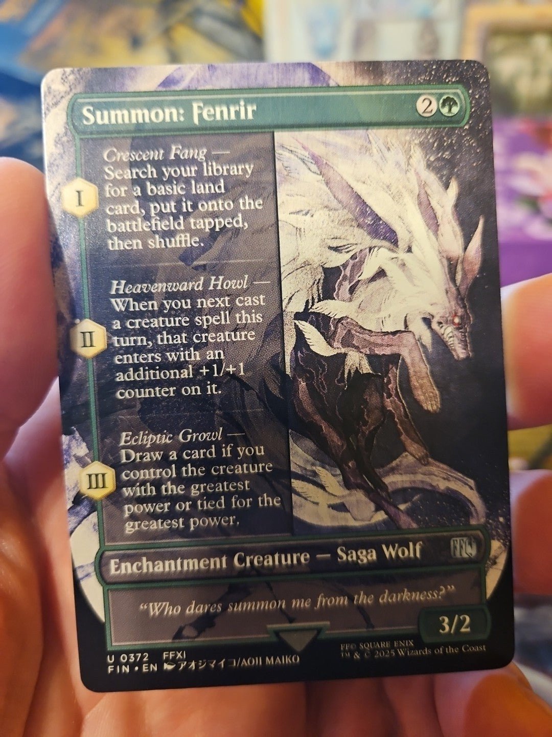 MTG - FINAL FANTASY (FIN) - Summon: Fenrir (Borderless) - Anime Card Craze