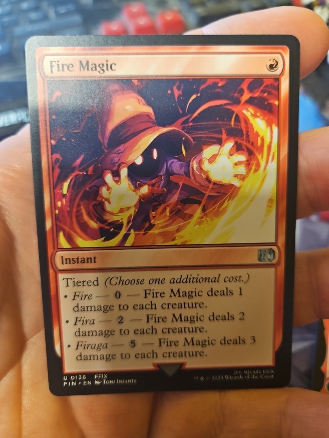 MTG - FINAL FANTASY - Fire Magic - NM - NF - Anime Card Craze