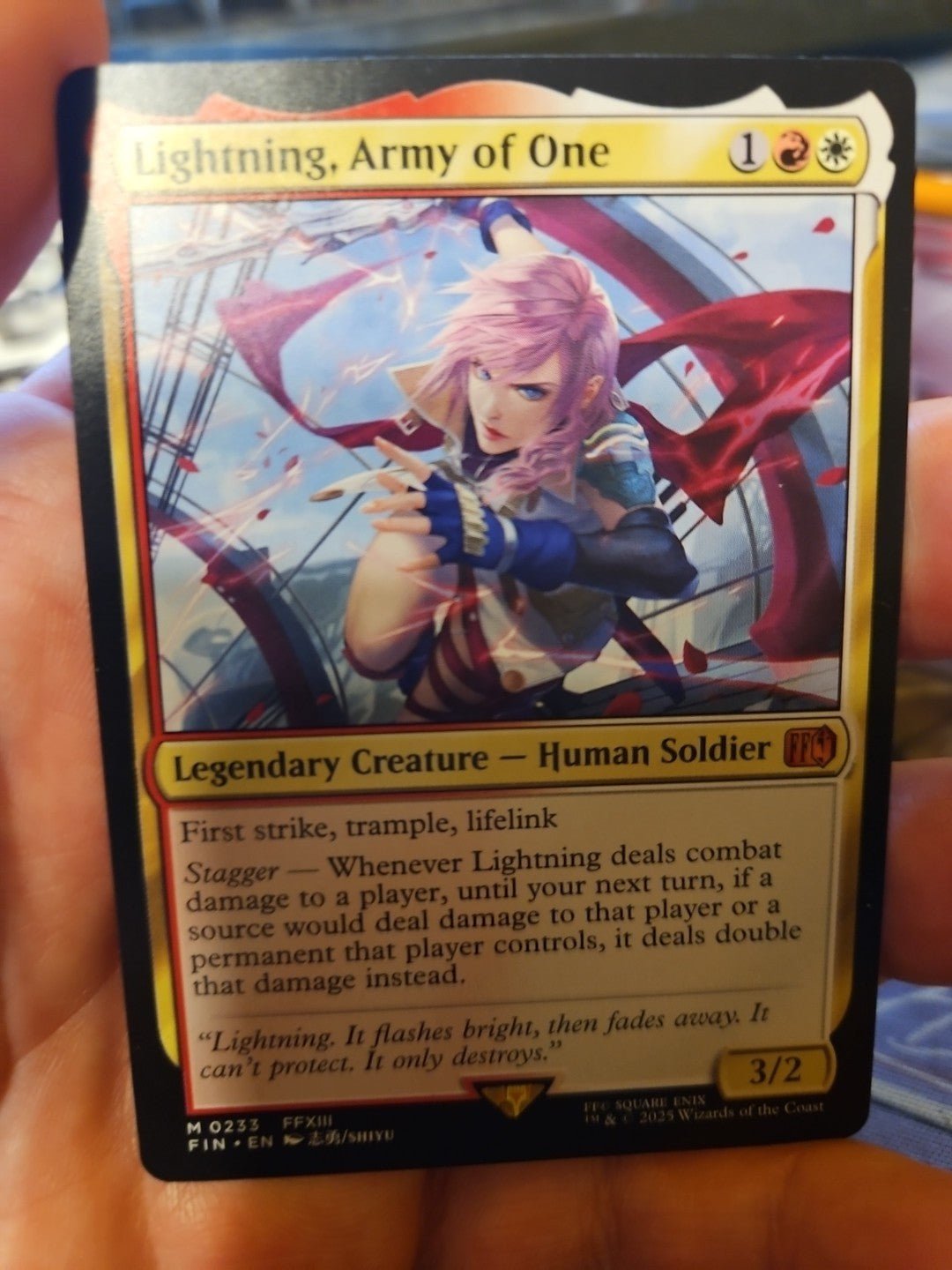 MTG - FINAL FANTASY - Lightning, Army of One - NM - NF - Anime Card Craze
