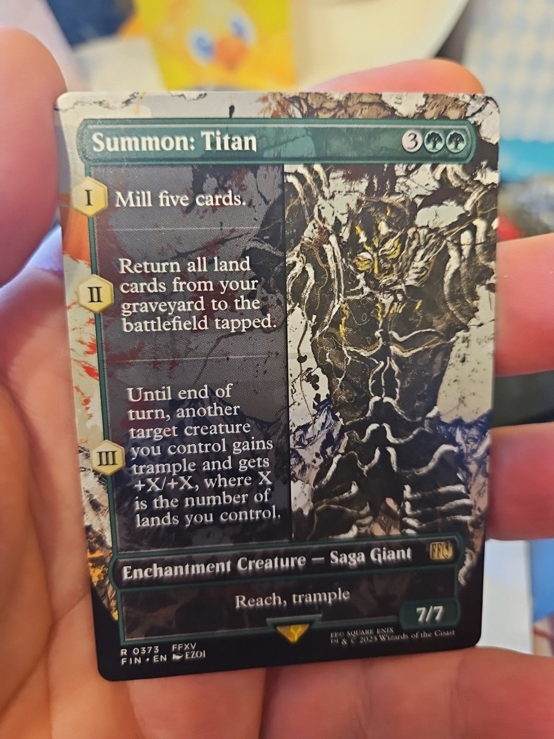 MTG - FINAL FANTASY - Summon: Titan (Borderless) - NM - NF - Anime Card Craze