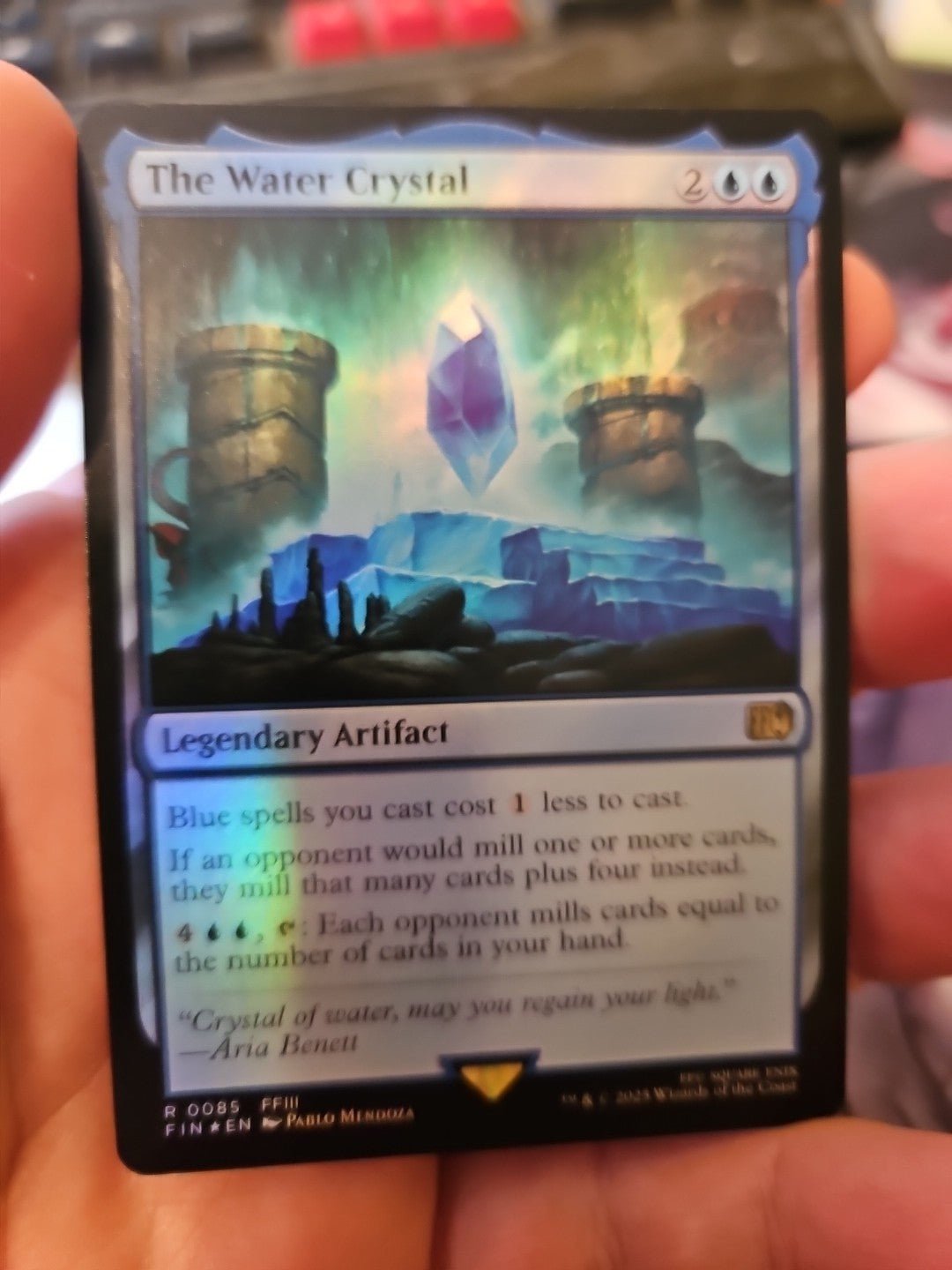 MTG - FINAL FANTASY - The Water Crystal - NM - Foil - Anime Card Craze