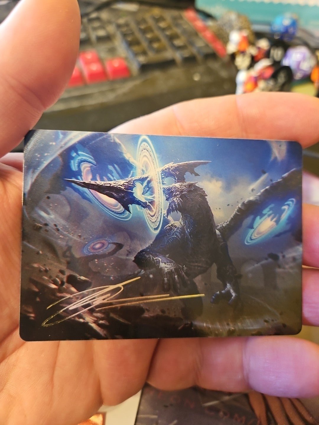 MTG - FINAL FANTASY - Yiazmat, Ultimate Mark Art Card (Gold - Stamped Signature) - Anime Card Craze