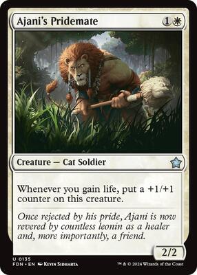 MTG - Foundations - Ajani's Pridemate - Anime Card Craze