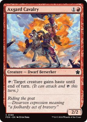 MTG - Foundations - Axgard Cavalry - Anime Card Craze