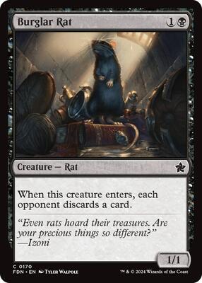 MTG - Foundations - Burglar Rat - Anime Card Craze