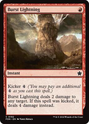 MTG - Foundations - Burst Lightning - Anime Card Craze