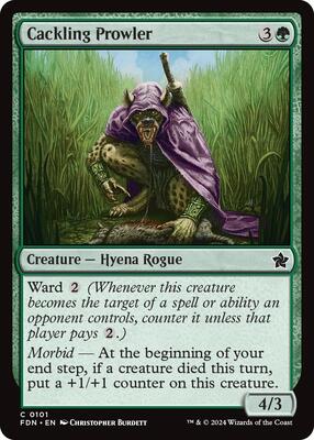 MTG - Foundations - Cackling Prowler - Anime Card Craze