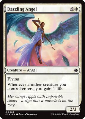 MTG - Foundations - Dazzling Angel - Foil - Anime Card Craze
