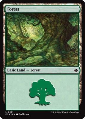 MTG - Foundations - Forest (0281) - Anime Card Craze