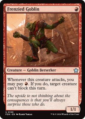 MTG - Foundations - Frenzied Goblin - Anime Card Craze