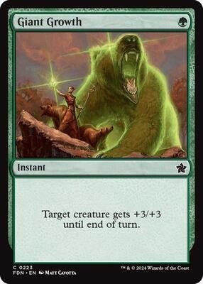 MTG - Foundations - Giant Growth - Anime Card Craze