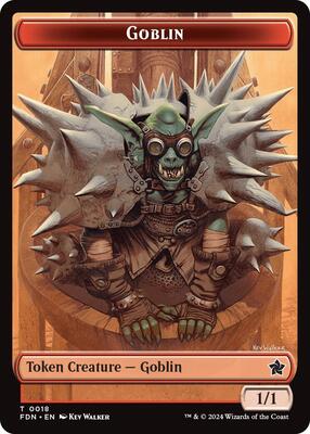 MTG - Foundations - Goblin // Insect Doubled-Sided Token - Anime Card Craze