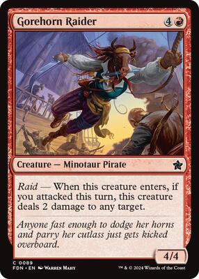 MTG - Foundations - Gorehorn Raider - Anime Card Craze