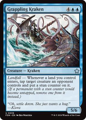 MTG - Foundations - Grappling Kraken - Anime Card Craze
