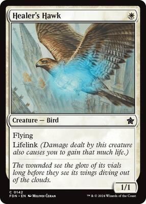 MTG - Foundations - Healer's Hawk - Anime Card Craze