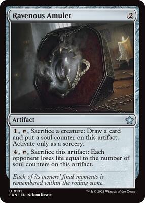 MTG - Foundations - Ravenous Amulet - Anime Card Craze