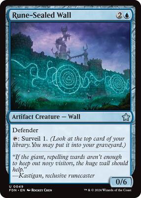 MTG - Foundations - Rune - Sealed Wall - Foil - Anime Card Craze