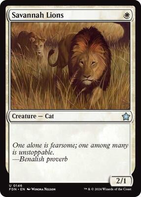 MTG - Foundations - Savannah Lions - Anime Card Craze