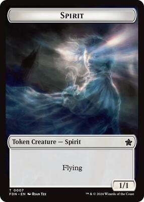 MTG - Foundations - Spirit // Cat (0001) Doubled-Sided Token - Anime Card Craze