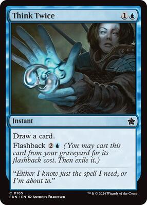 MTG - Foundations - Think Twice - Anime Card Craze