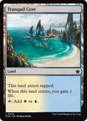 MTG - Foundations - Tranquil Cove - Anime Card Craze