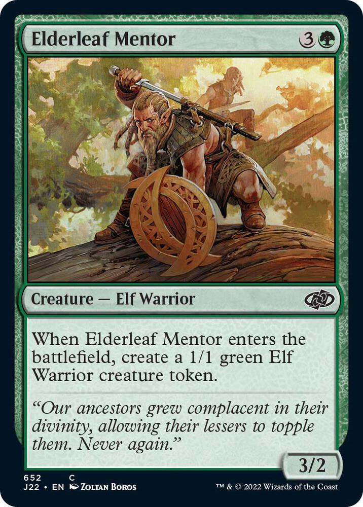 MTG - Jumpstart 2022 - Elderleaf Mentor - Anime Card Craze