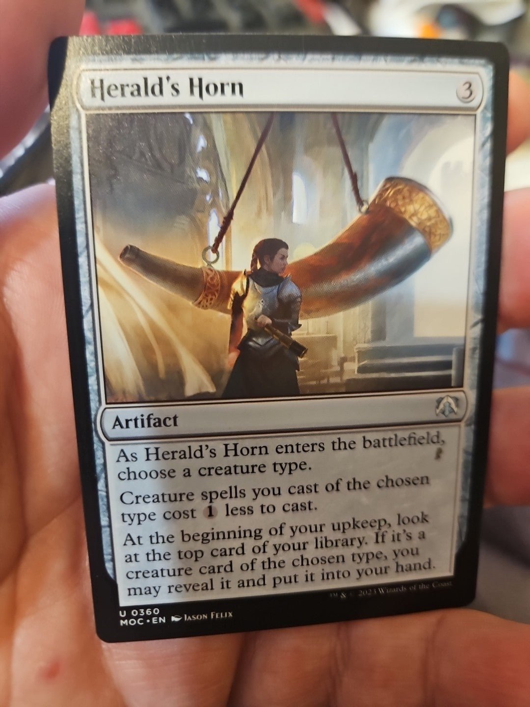 MTG - March of the Machine - Herald's Horn - NM - NF - Anime Card Craze