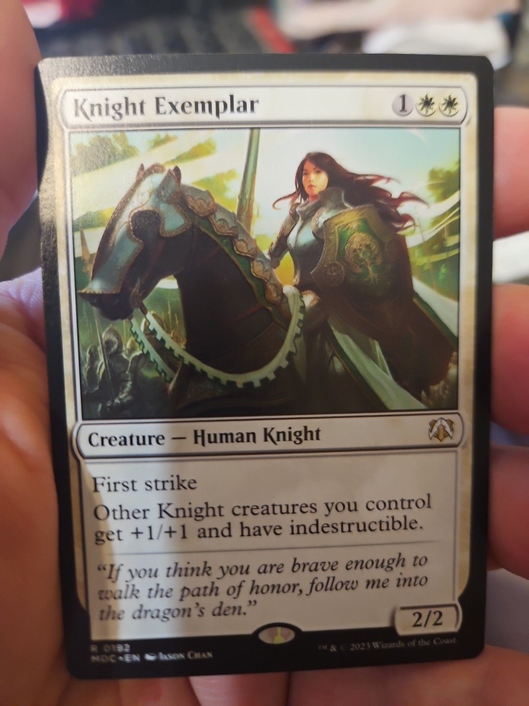 MTG - March of the Machine - Knight Exemplar - NM - NF - Anime Card Craze