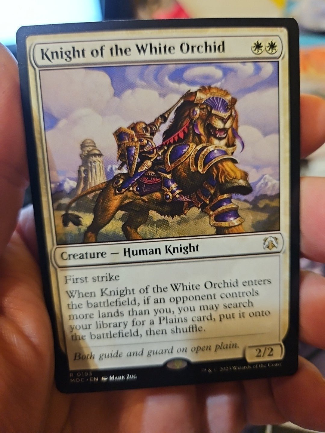 MTG - March of the Machine - Knight of the White Orchid - NM - NF - Anime Card Craze