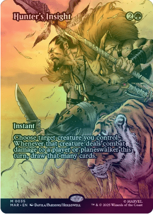 MTG - Marvel Universe Eternal - Legal - Hunter's Insight (Borderless) Foil - Anime Card Craze
