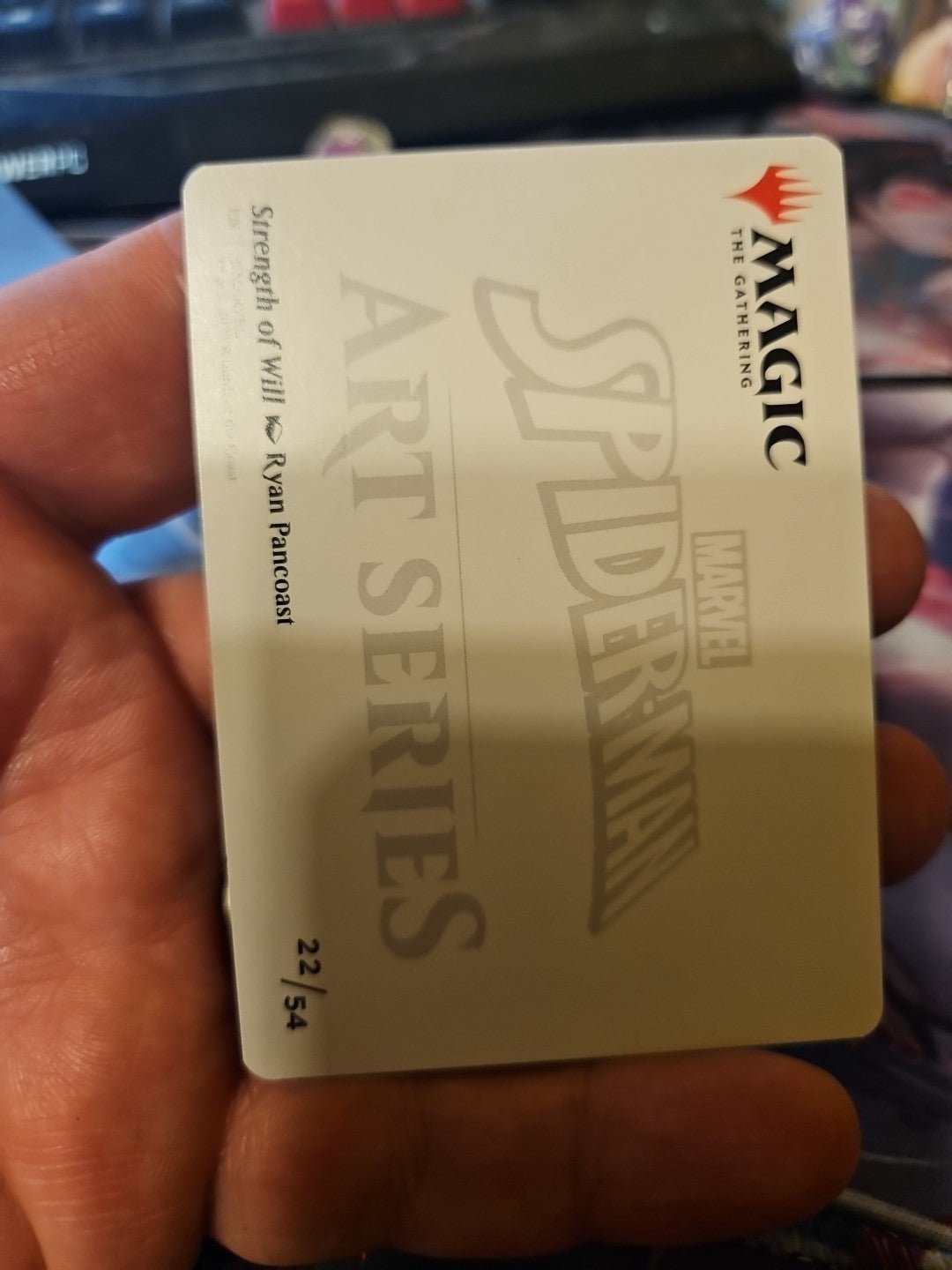 MTG - Marvel's Spider-Man - Strength of Will Art Card (Gold-Stamped Signature) - Anime Card Craze