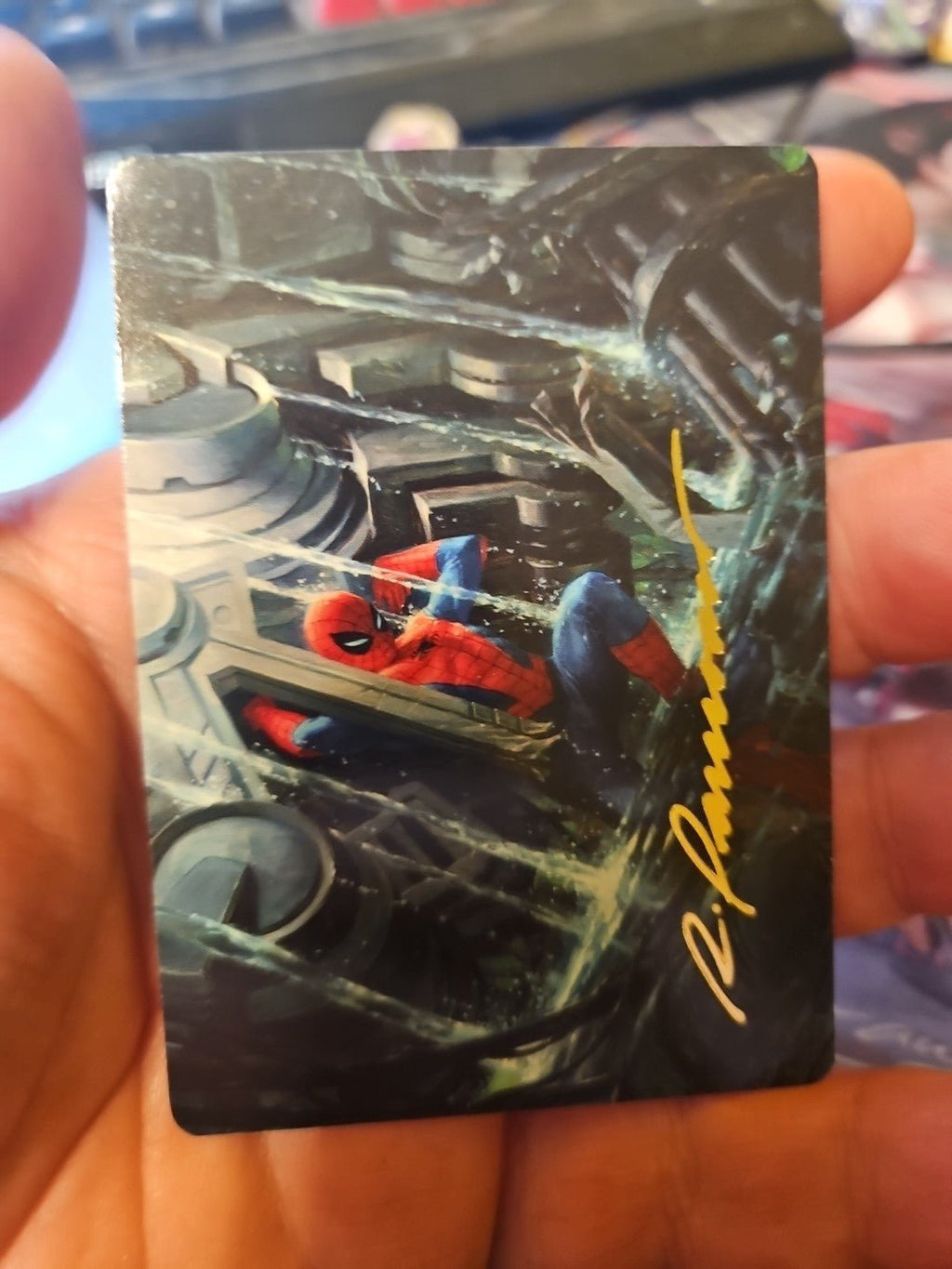 MTG - Marvel's Spider-Man - Strength of Will Art Card (Gold-Stamped Signature) - Anime Card Craze