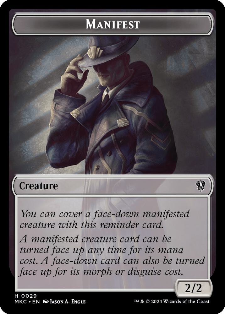 MTG - Murders at Karlov Manor - Saproling // Manifest Double - Sided Token - Anime Card Craze