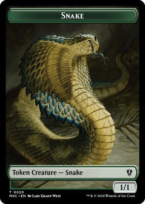MTG - Murders at Karlov Manor - Snake // Morph Double - Sided Token - Anime Card Craze