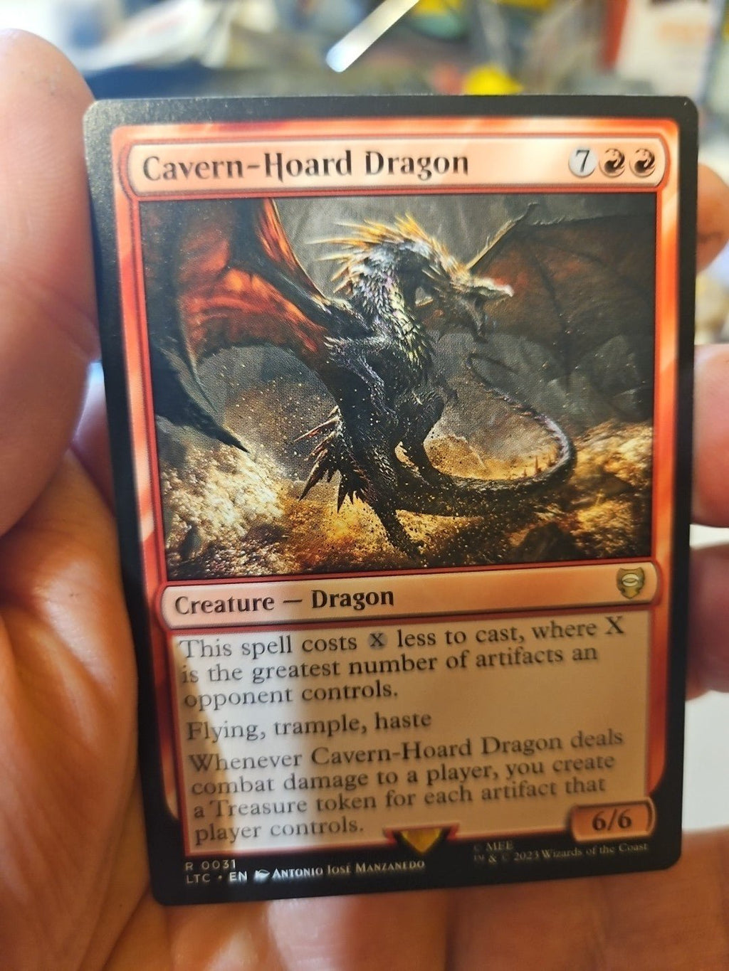 MTG - The Lord of the Rings - Cavern - Hoard Dragon - NM - NF - Anime Card Craze