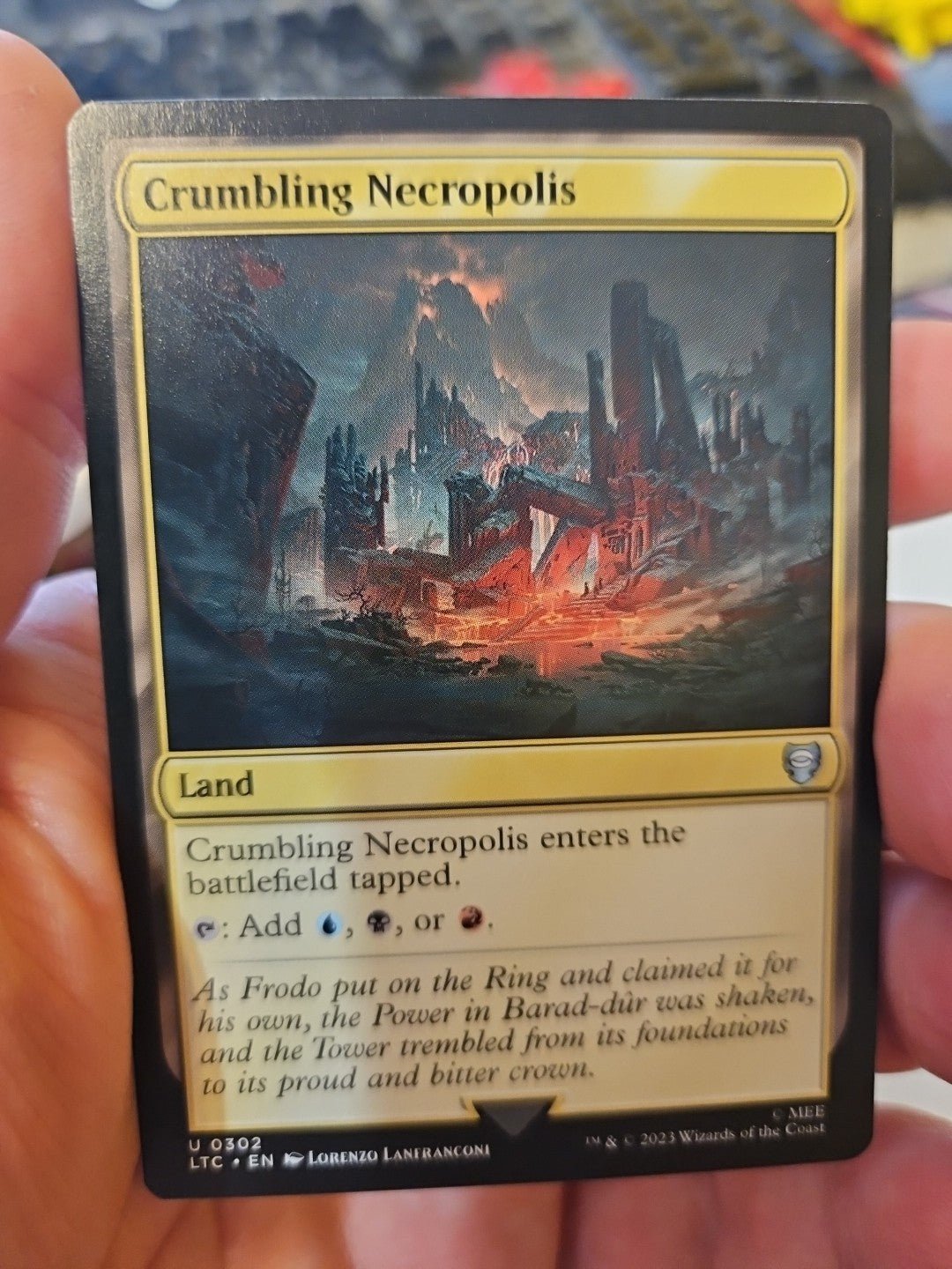 MTG - The Lord of the Rings - Crumbling Necropolis - NM - NF - Anime Card Craze