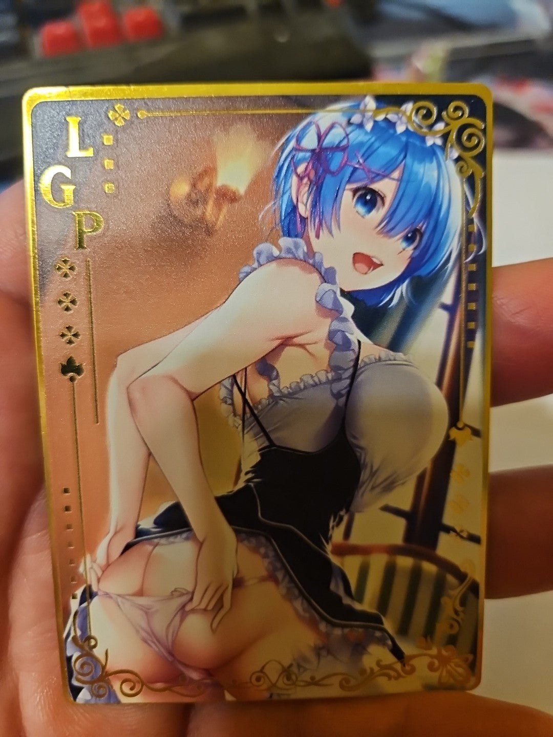 Rem - Re:Zero - Goddess Story Gold Metal LGP Card - Anime Card Craze